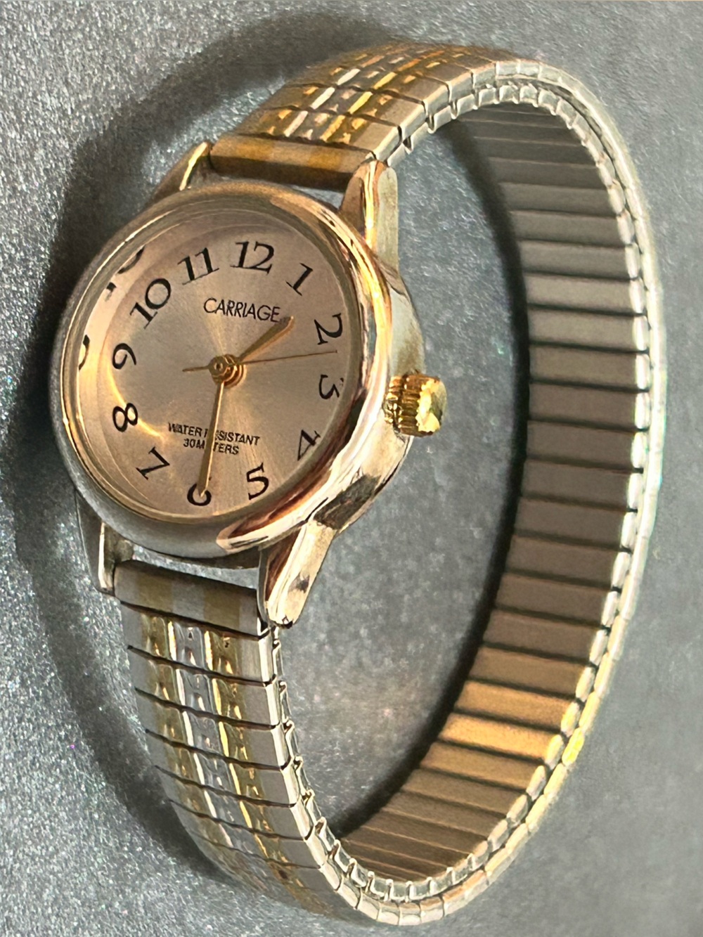 Carriage by Timex Two-Tone Silver and Gold Women's Watch
